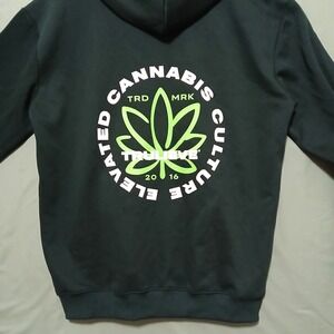 VTG 2016 Trulieve Cannabis Culture Elev TM Full Zip XXL Hooded Sweatshirt Green